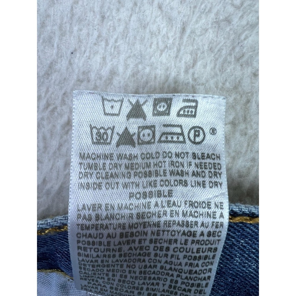 Levis 505 Jeans Mens 36x34 Blue Regular Straight Cotton Denim Pants Medium Wash - Picture 10 of 16